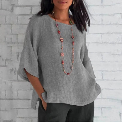 Rivella | Textured Oversized Tunic Blouse