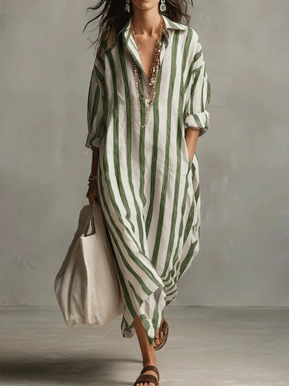 Coralyn | Oversized Button Front Maxi Dress