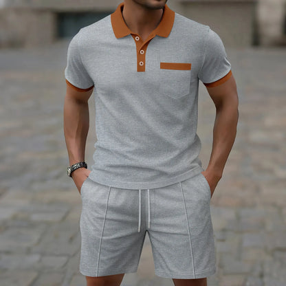 Callan | Textured Polo Two Piece Set
