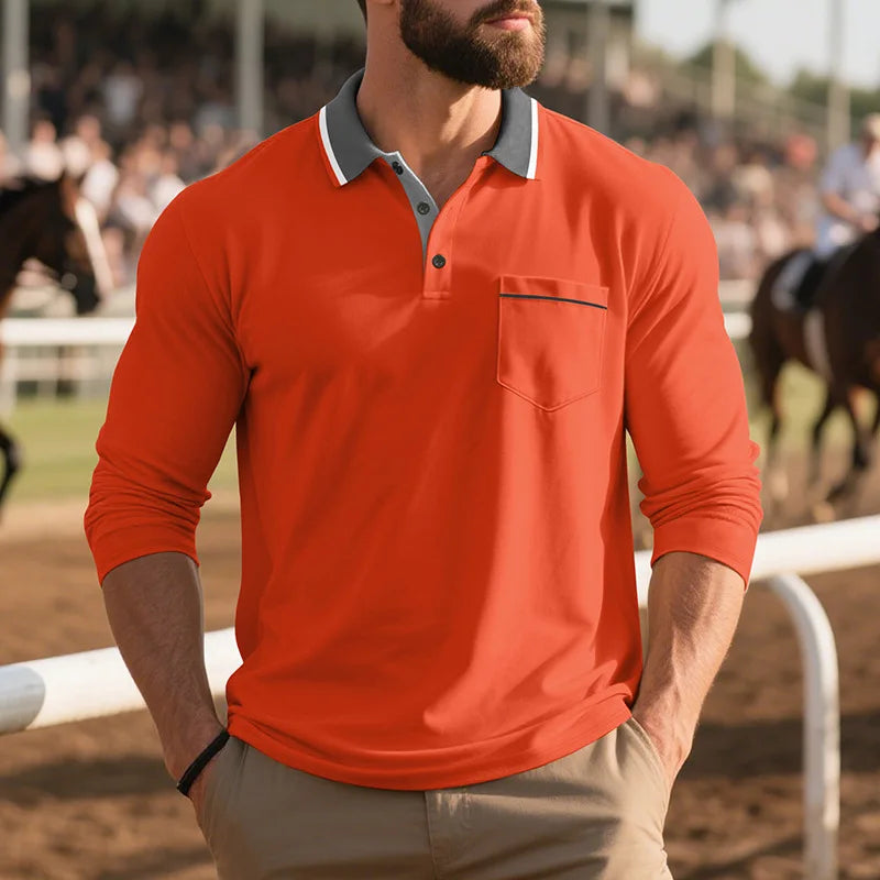 Tavian | Modern Trim Collar Polo Shirt