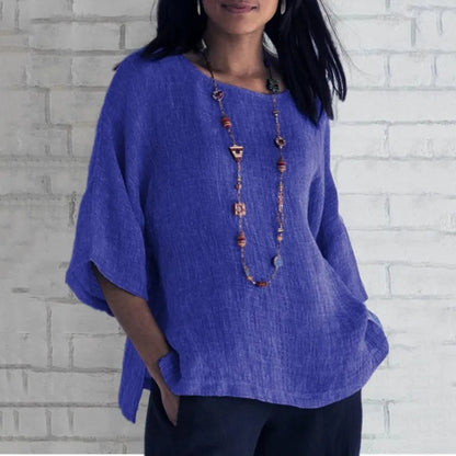 Rivella | Textured Oversized Tunic Blouse