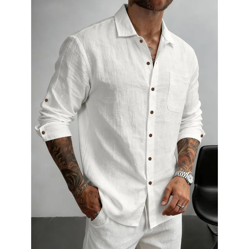 Gideon | Classic Button Up Linen Shirt