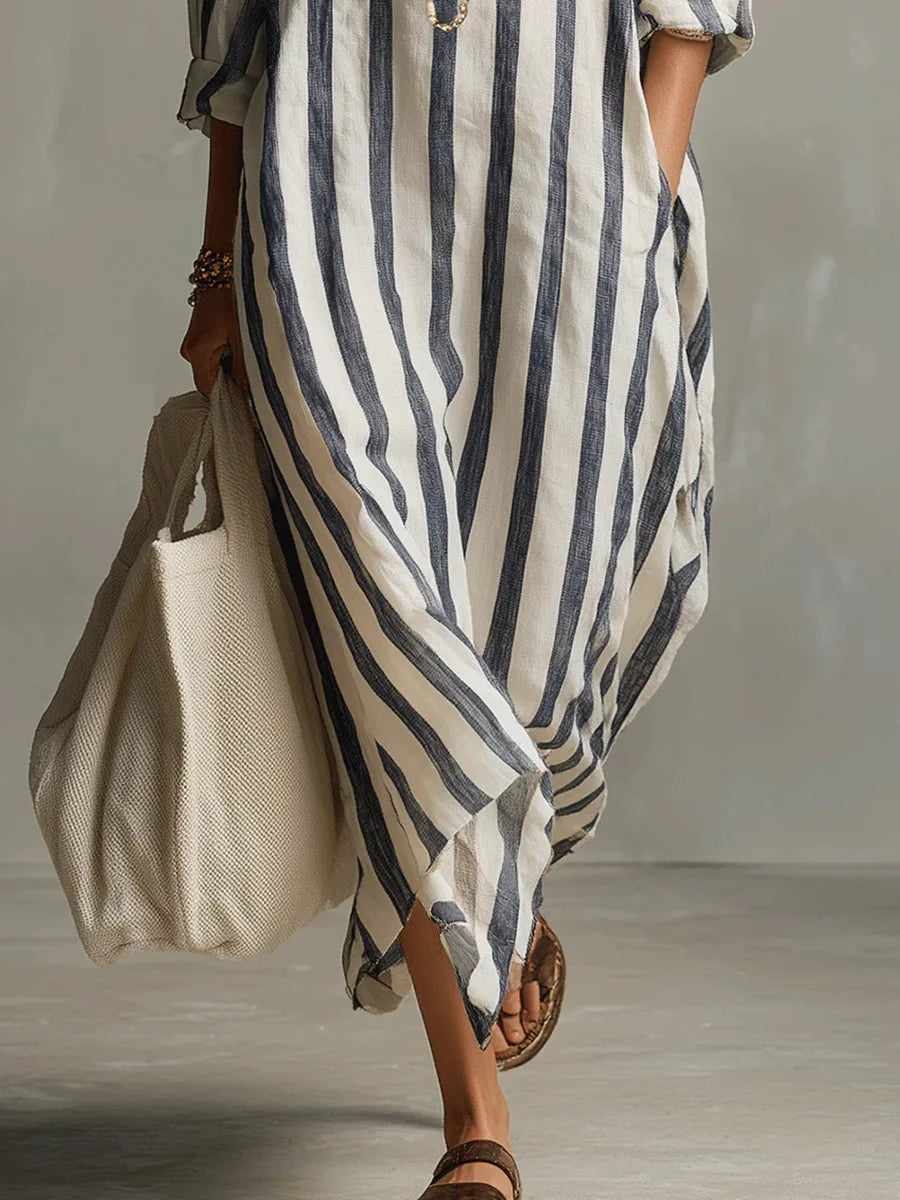 Coralyn | Oversized Button Front Maxi Dress
