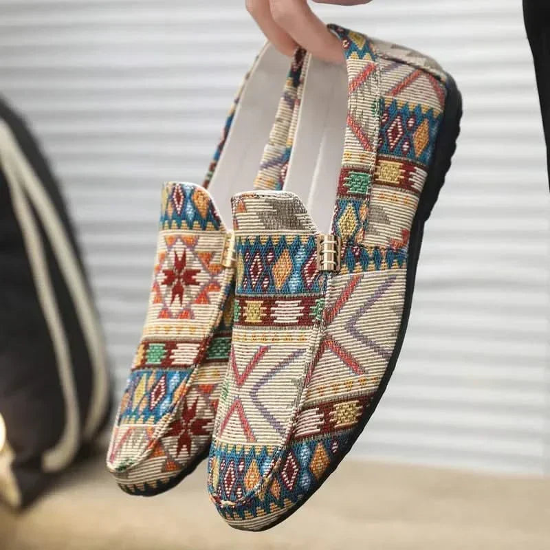 Caelum | Geometric Canvas Driving Shoes