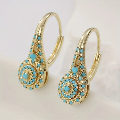 Veridiana | Turquoise Mosaic Drop Earrings