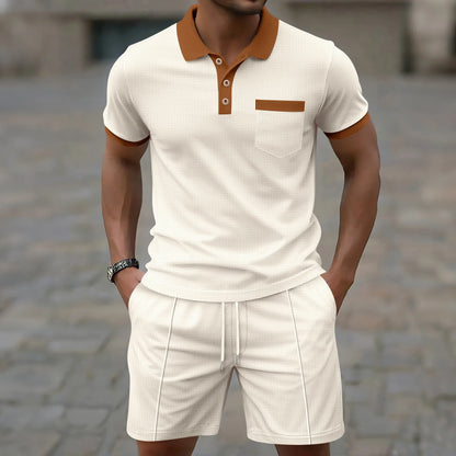 Callan | Textured Polo Two Piece Set