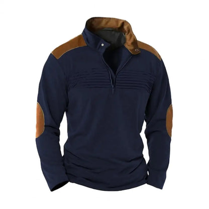 Fenric | Contrast Patch Quarter Zip Pullover