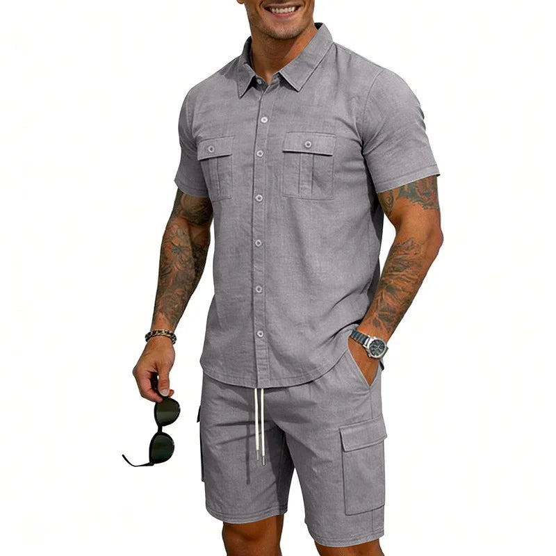 Dunmore | Relaxed Pocket Shirt And Shorts Set