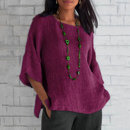 Rivella | Textured Oversized Tunic Blouse