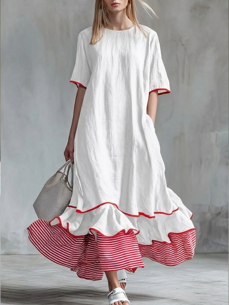 Zavienne | Elegant Linen Blend Maxi Dress