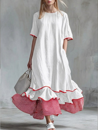 Zavienne | Elegant Linen Blend Maxi Dress