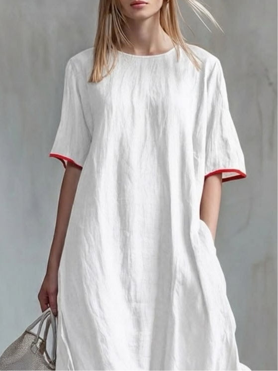 Zavienne | Elegant Linen Blend Maxi Dress