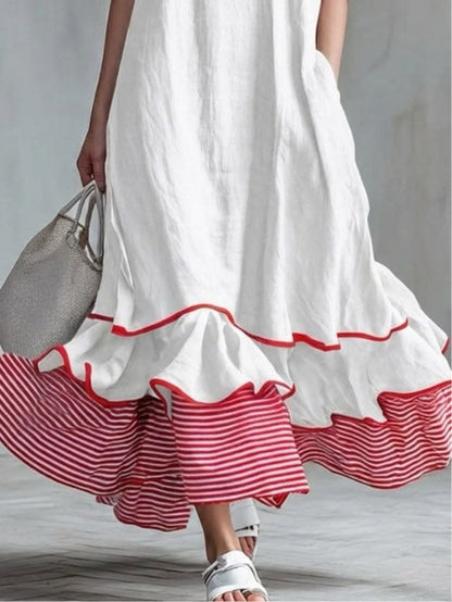Zavienne | Elegant Linen Blend Maxi Dress