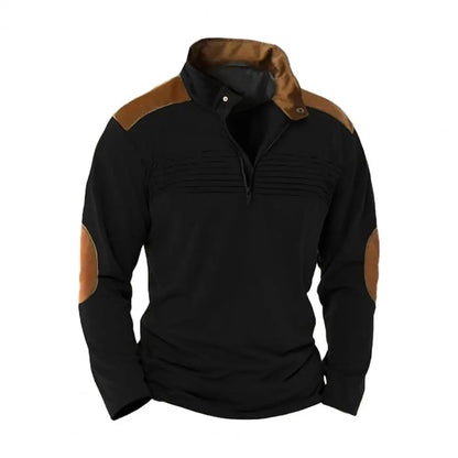 Fenric | Contrast Patch Quarter Zip Pullover