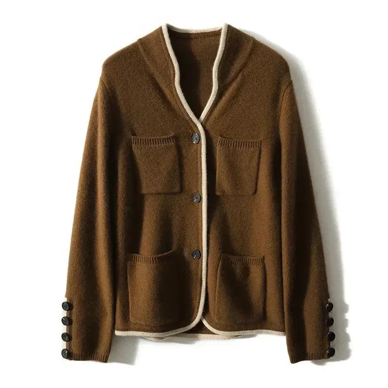 Kerith | Elegant Contrast Edge Cardigan