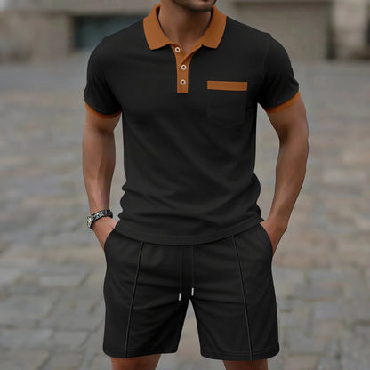 Callan | Textured Polo Two Piece Set