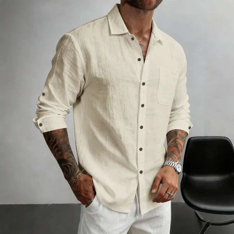 Gideon | Classic Button Up Linen Shirt