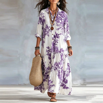 Dovina | Breezy Botanical Maxi Dress