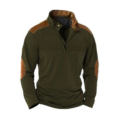 Fenric | Contrast Patch Quarter Zip Pullover