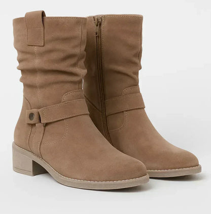 Zorielle | Classic Suede Mid Calf Boots