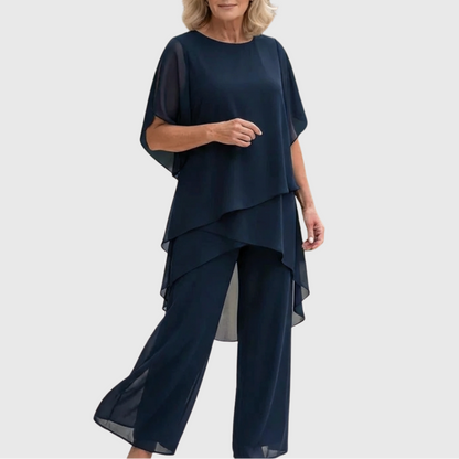Dovessa | Asymmetrical Chiffon Co Ord Set