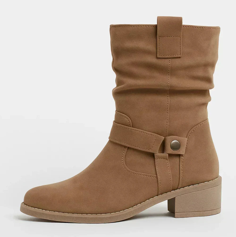 Zorielle | Classic Suede Mid Calf Boots