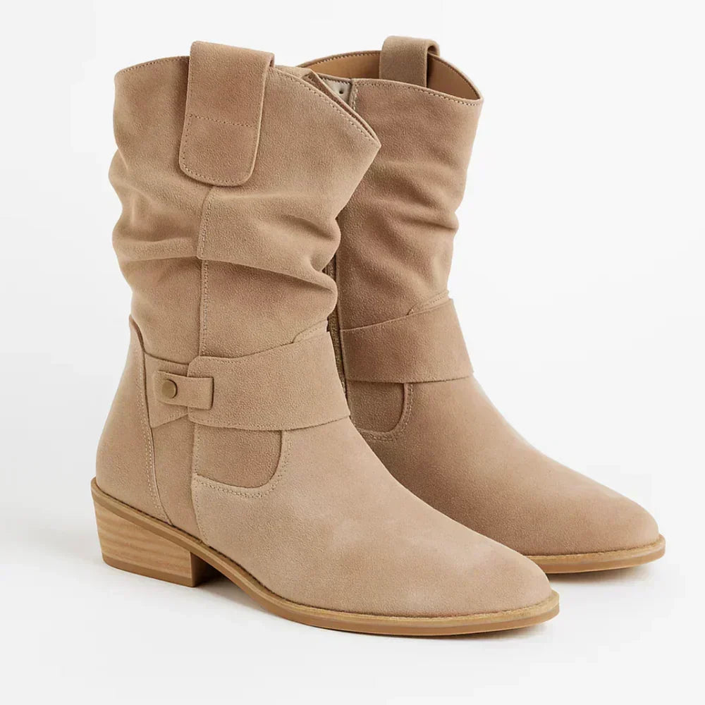 Zorielle | Classic Suede Mid Calf Boots