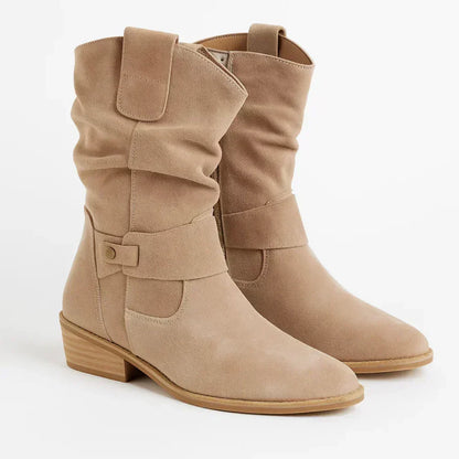 Zorielle | Classic Suede Mid Calf Boots