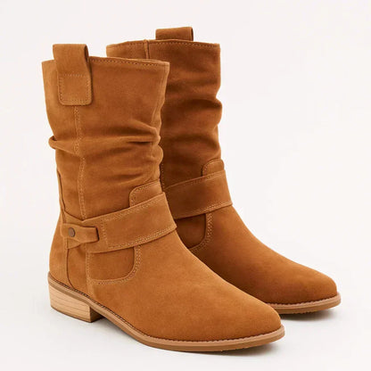 Zorielle | Classic Suede Mid Calf Boots