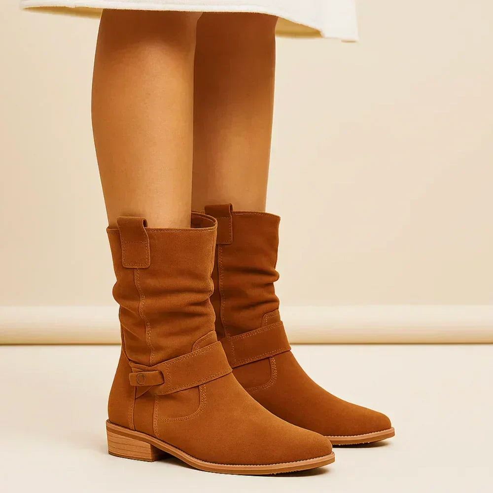 Zorielle | Classic Suede Mid Calf Boots
