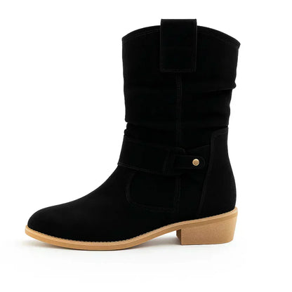 Zorielle | Classic Suede Mid Calf Boots