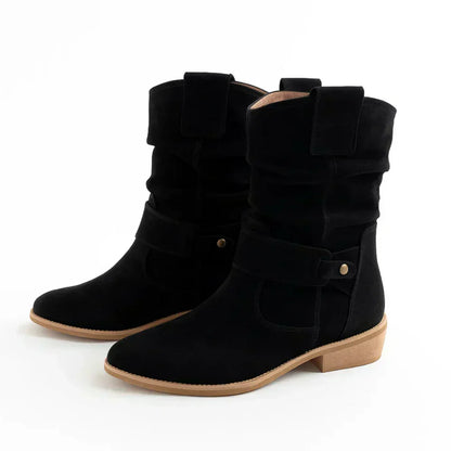 Zorielle | Classic Suede Mid Calf Boots