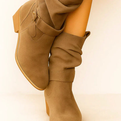 Zorielle | Classic Suede Mid Calf Boots