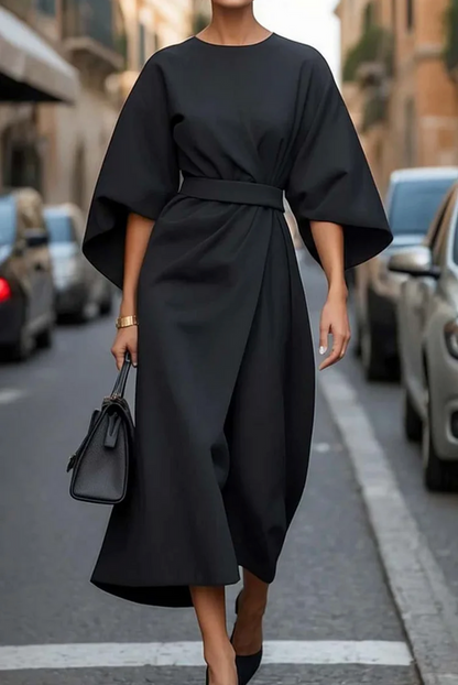 Pascielle | Flowing Cape Sleeve Dress