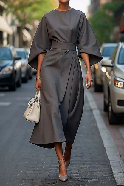 Pascielle | Flowing Cape Sleeve Dress