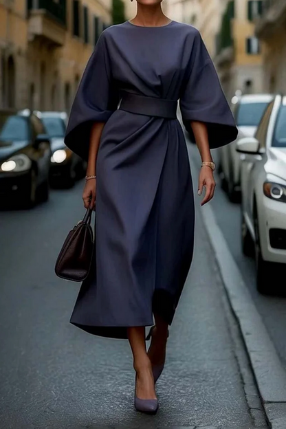 Pascielle | Flowing Cape Sleeve Dress