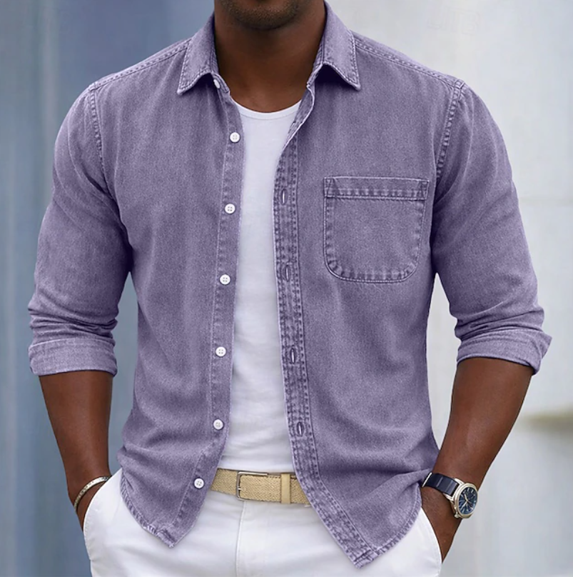 Bastian | Casual Denim Look Shirt