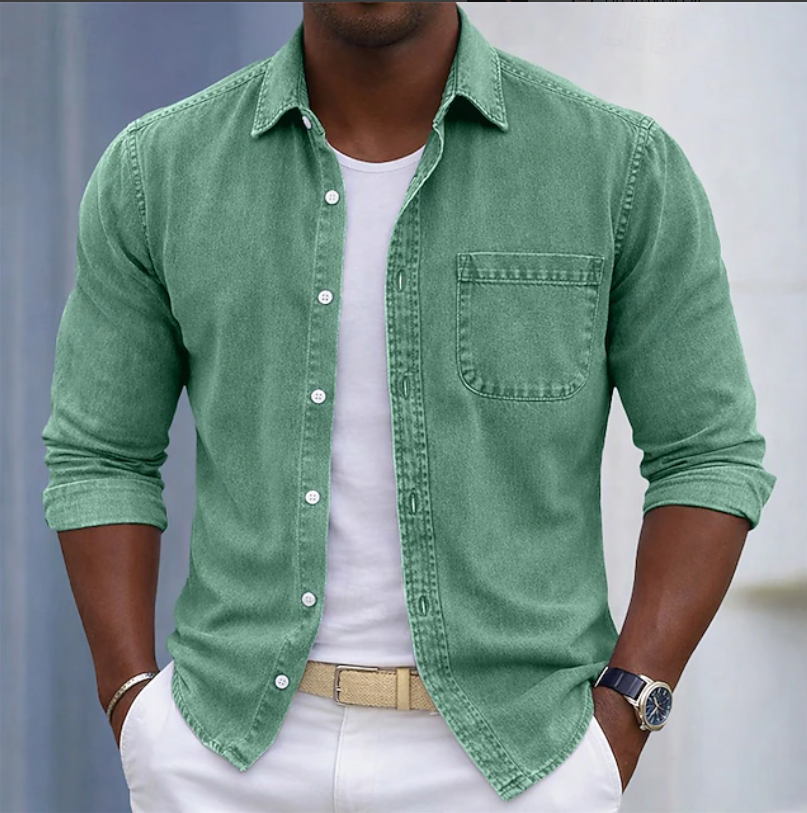 Bastian | Casual Denim Look Shirt