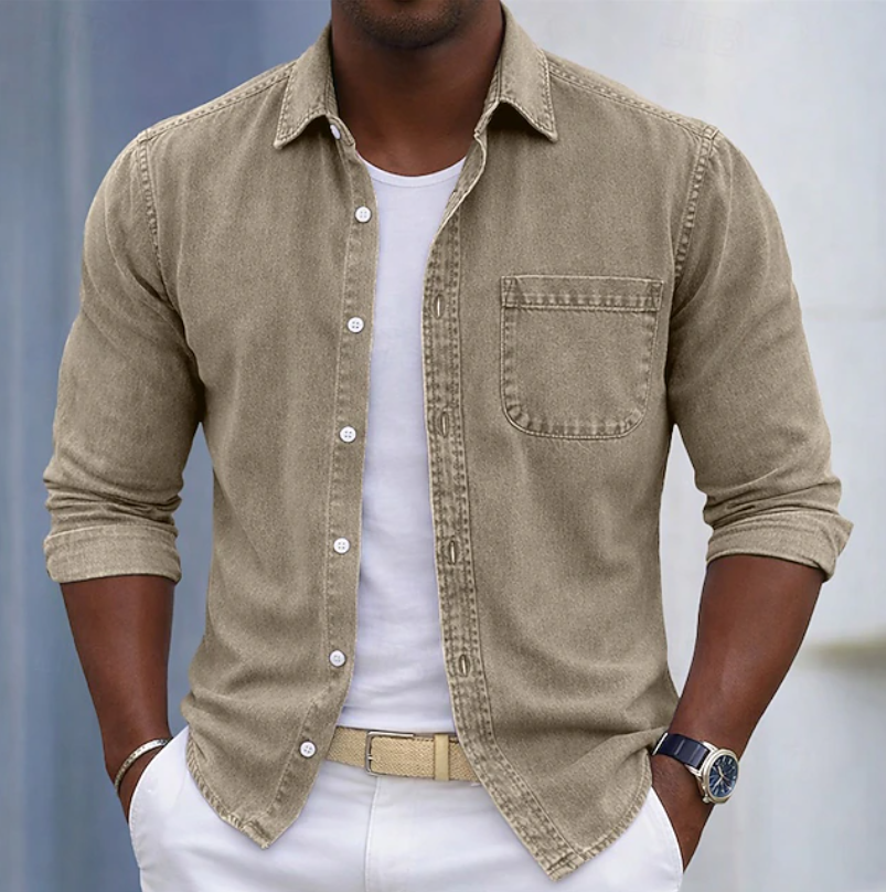 Bastian | Casual Denim Look Shirt