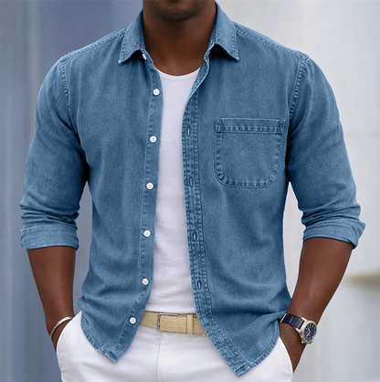 Bastian | Casual Denim Look Shirt