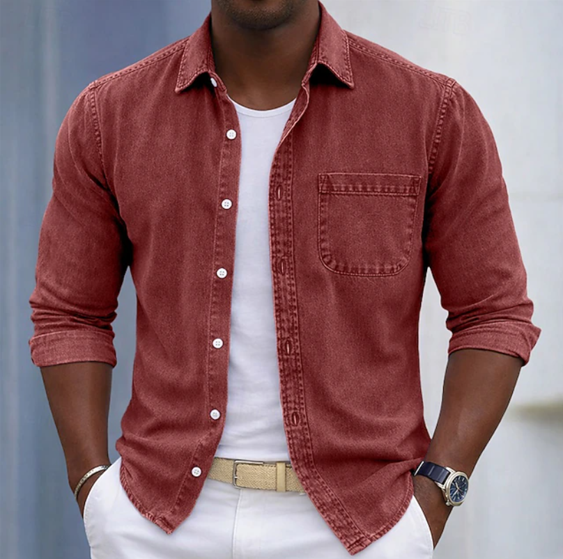 Bastian | Casual Denim Look Shirt