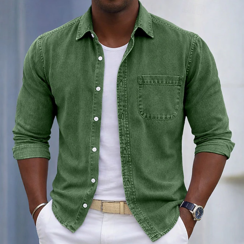 Bastian | Casual Denim Look Shirt