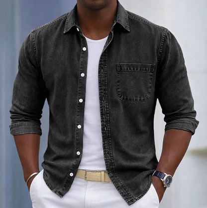Bastian | Casual Denim Look Shirt