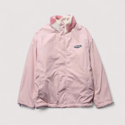 Linetta | Reversible Heart Sherpa Jacket