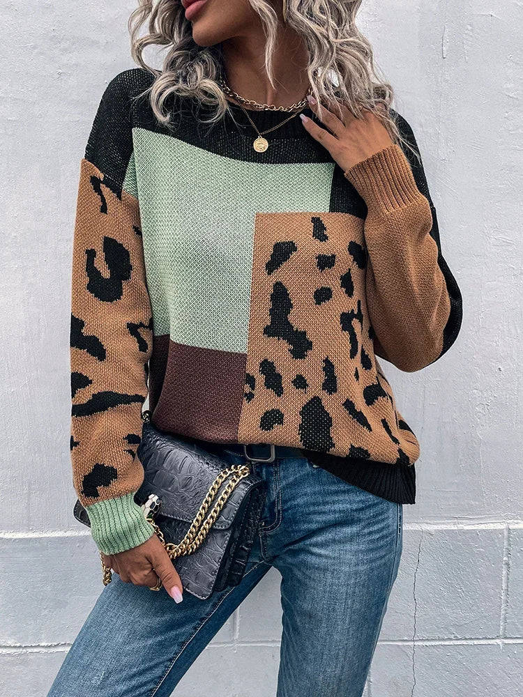 Xavielle | Relaxed Animal Print Sweater
