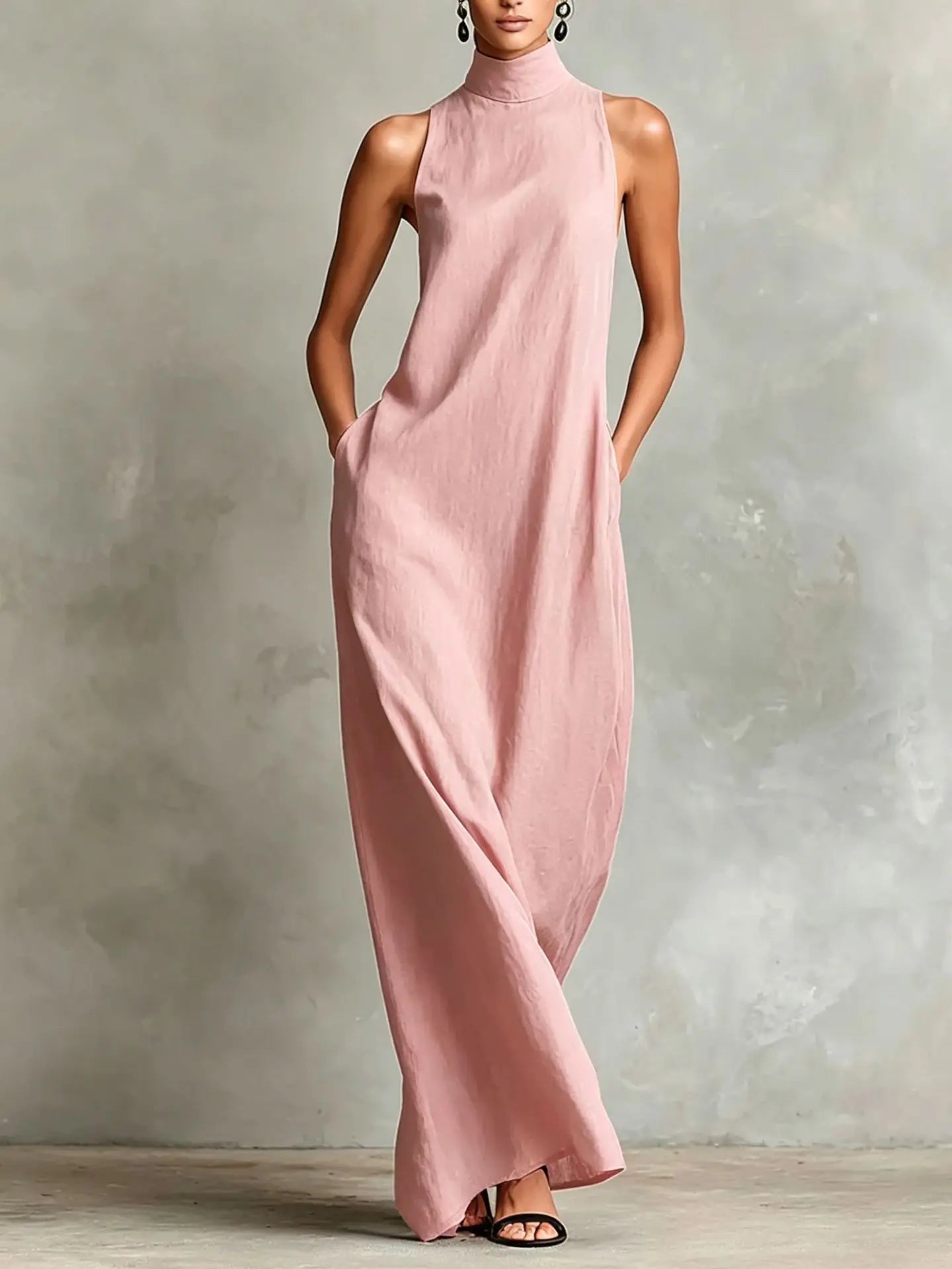 Lysette | Elegant Linen Blend Maxi Dress