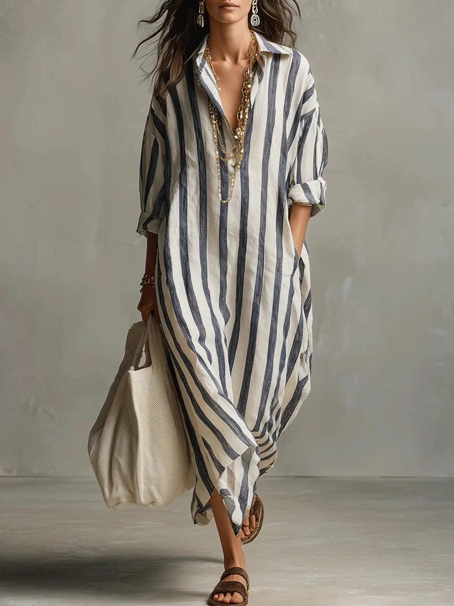 Coralyn | Oversized Button Front Maxi Dress