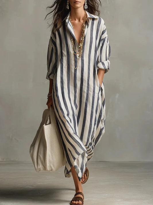 Coralyn | Oversized Button Front Maxi Dress