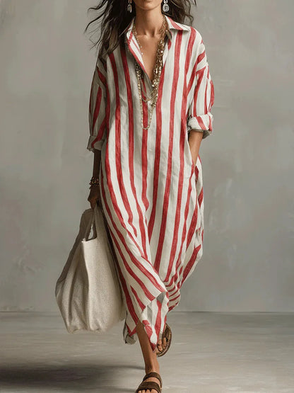 Coralyn | Oversized Button Front Maxi Dress