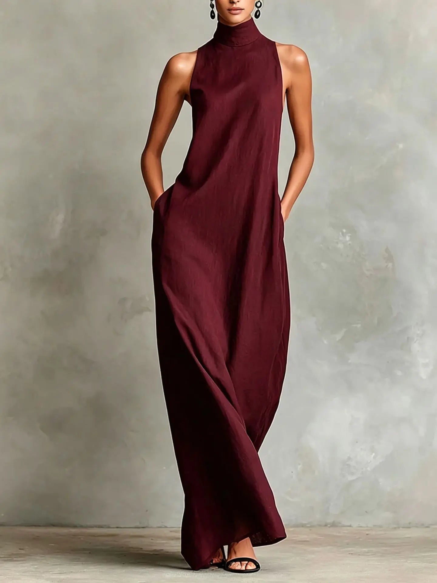 Lysette | Elegant Linen Blend Maxi Dress